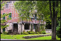 Carriage road gatehouse. Acadia National Park, Maine, USA. (color)