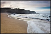 Deserted Sand Beach at dawn. Acadia National Park, Maine, USA.