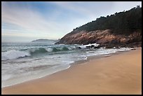 Ocean surf and Sand Beach. Acadia National Park ( color)