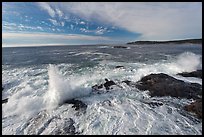 Surf breaking over rocks. Acadia National Park ( color)