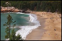 Sand Beach from above. Acadia National Park, Maine, USA. (color)