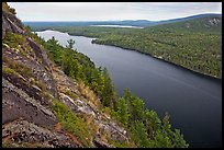 Echo Lake seen from Beech Cliff. Acadia National Park ( color)