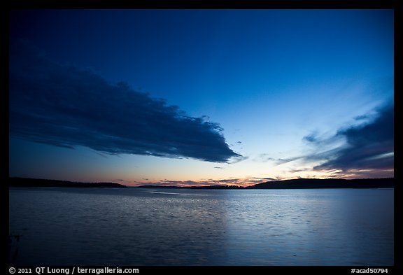 Dark clouds at dusk, Pretty Marsh. Acadia National Park, Maine, USA.