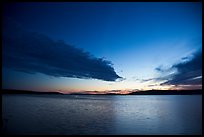 Dark clouds at dusk, Pretty Marsh. Acadia National Park, Maine, USA.