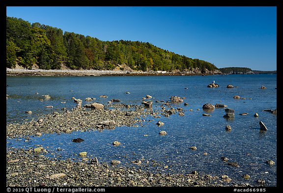 Bar Harbor Island at low tide. Acadia National Park (color)