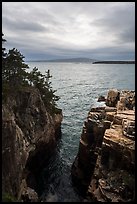 Sea cliffs of Ravens Nest and Cadillac Mountain. Acadia National Park ( color)