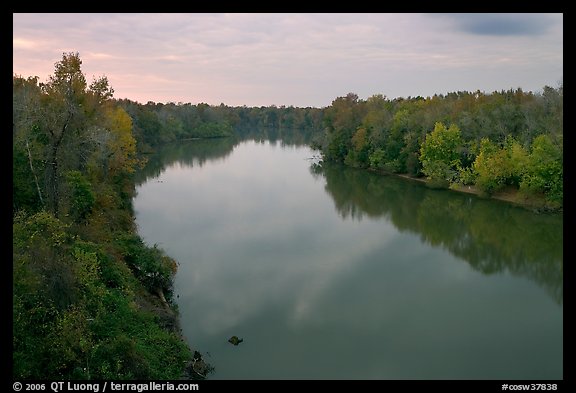 Congaree River at sunset. Congaree National Park (color)