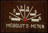 Mosquito Meter in old visitor center. Congaree National Park, South Carolina, USA.