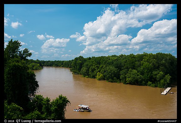 Congaree River and Bates Bridge Boast Landing. Congaree National Park (color)