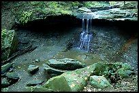 Blue Hen falls dropping over ledge. Cuyahoga Valley National Park, Ohio, USA. (color)