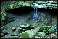 Blue Hen falls dropping over ledge in autumn. Cuyahoga Valley National Park ( color)