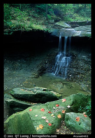 Blue Hen Falls in autumn. Cuyahoga Valley National Park (color)
