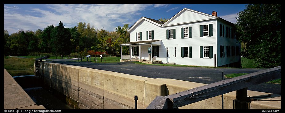 Canal and visitor center. Cuyahoga Valley National Park (color)