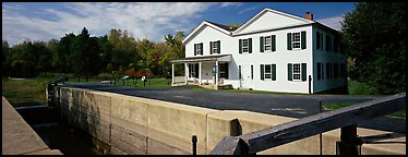 Canal and visitor center. Cuyahoga Valley National Park (Panoramic color)