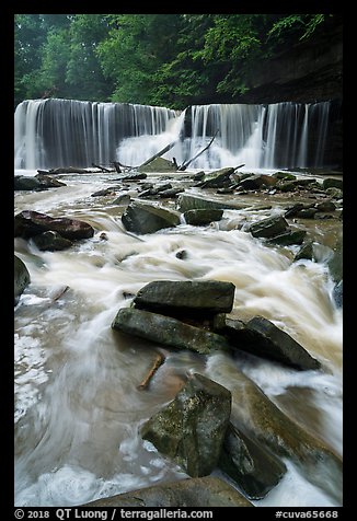 Tinkers Creek and Great Falls, high flow, Bedford Reservation. Cuyahoga Valley National Park (color)