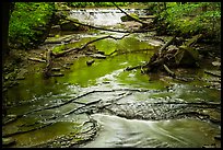 Cascade and reflections, Deerlick Creek, Bedford Reservation. Cuyahoga Valley National Park ( color)