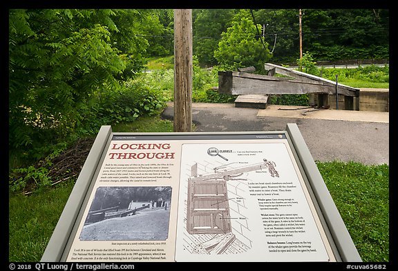 Lock interpretive sign. Cuyahoga Valley National Park (color)
