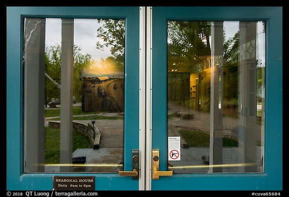 Window reflexion, Boston Store Visitor Center. Cuyahoga Valley National Park (color)