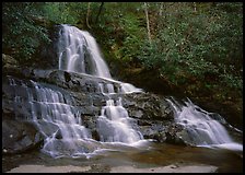 Laurel Falls, Tennessee. Great Smoky Mountains National Park, USA. (color)