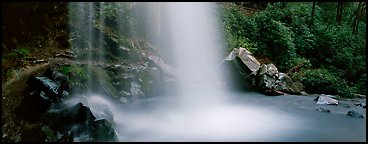 Base of waterfall and pool. Great Smoky Mountains National Park, USA.