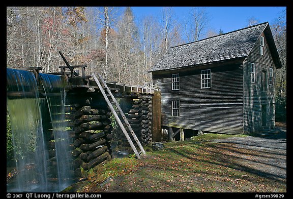 Millrace carrying water to Mingus Mill, North Carolina. Great Smoky Mountains National Park, USA.