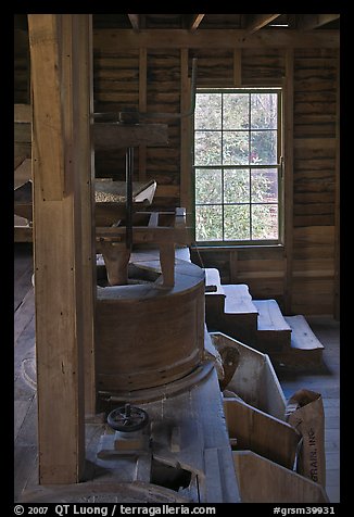 Main room of Mingus Mill, North Carolina. Great Smoky Mountains National Park (color)