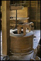 Grist stone, Mingus Mill, North Carolina. Great Smoky Mountains National Park, USA. (color)