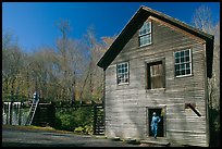Mingus Mill and mill workers, North Carolina. Great Smoky Mountains National Park ( color)