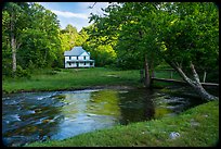 River and Caldwell House, Cataloochee, North Carolina. Great Smoky Mountains National Park ( color)