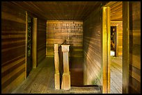 Staircase and rooms inside Caldwell House, Cataloochee, North Carolina. Great Smoky Mountains National Park ( color)