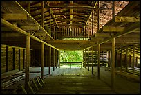 Inside Palmer Barn, Little Cataloochee, North Carolina. Great Smoky Mountains National Park ( color)