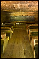 Classroom desks, Little Greenbrier School, Tennessee. Great Smoky Mountains National Park ( color)