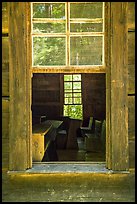 Classroom through window, Little Greenbrier School, Tennessee. Great Smoky Mountains National Park ( color)