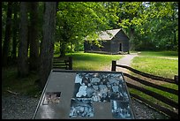 Little Greenbrier School interpretive sign, Tennessee. Great Smoky Mountains National Park ( color)