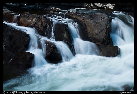 Waterfall, The Sinks, Tennessee. Great Smoky Mountains National Park (color)