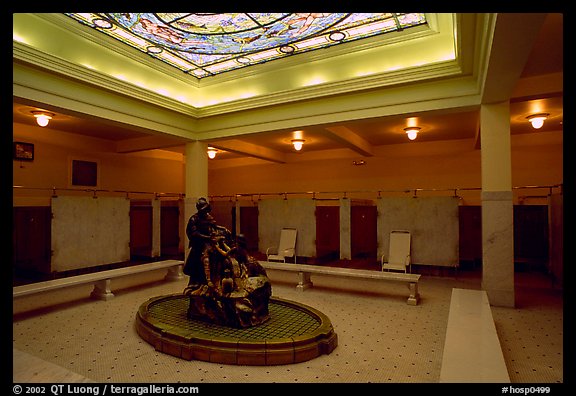 Mens bath hall, Fordyce bathhouse. Hot Springs National Park, Arkansas, USA.