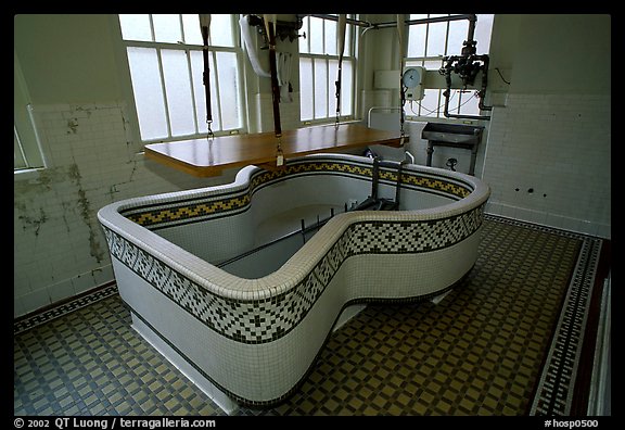 Tile-covered tub, Fordyce bathhouse. Hot Springs National Park, Arkansas, USA.