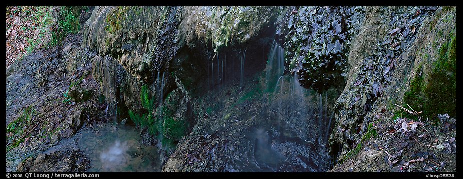 Cascade over tufa spring. Hot Springs National Park (color)