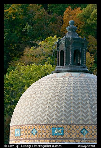 Dome of Quapaw Baths. Hot Springs National Park, Arkansas, USA.