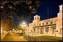 Ozark Baths and Bathhouse Row at night. Hot Springs National Park ( color)