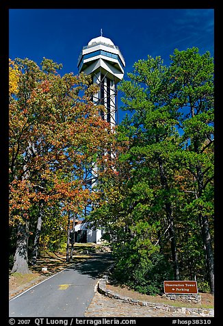 Hot Springs Mountain Tower in the fall. Hot Springs National Park, Arkansas, USA.