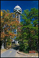 Hot Springs Mountain Tower in the fall. Hot Springs National Park, Arkansas, USA. (color)