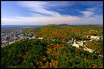 View over Hot Springs Mountain and West Mountain in the fall. Hot Springs National Park, Arkansas, USA. (color)