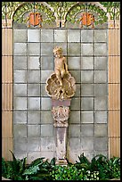 Cherub fountain adorning lobby, Fordyce Baths. Hot Springs National Park, Arkansas, USA.