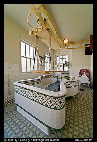 Hubbard Tub room. Hot Springs National Park, Arkansas, USA.