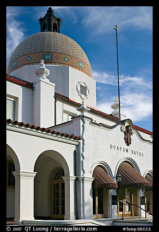 Quapaw Bathhouse. Hot Springs National Park, Arkansas, USA.