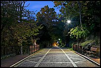 Grand Promenade at dusk. Hot Springs National Park, Arkansas, USA.