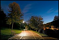 Grand Promenade and West Mountain at dusk. Hot Springs National Park ( color)