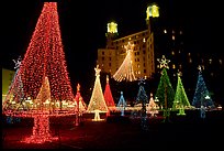 Christmas illuminations in front of the Arlington Hotel. Hot Springs, Arkansas, USA