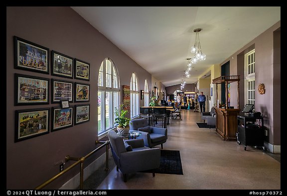 Hotel Hale Lobby. Hot Springs National Park (color)